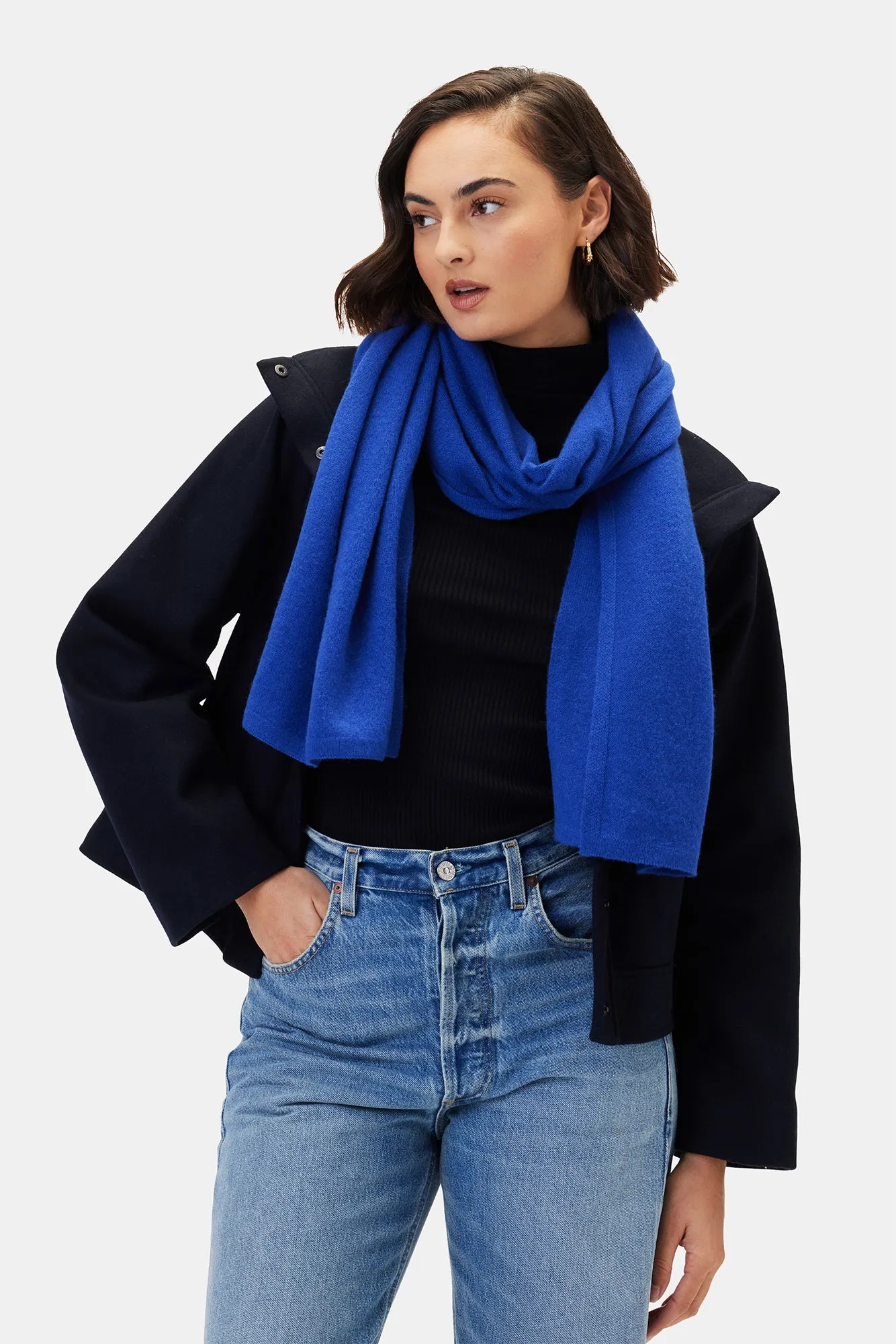 Jolie Cashmere Scarf - Cobalt sold by Amour Vert product image thumbnail 2