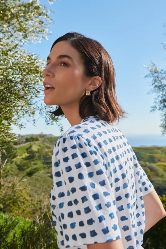 Odilia Reverie Slub Tee - Squared Up White sold by Amour Vert