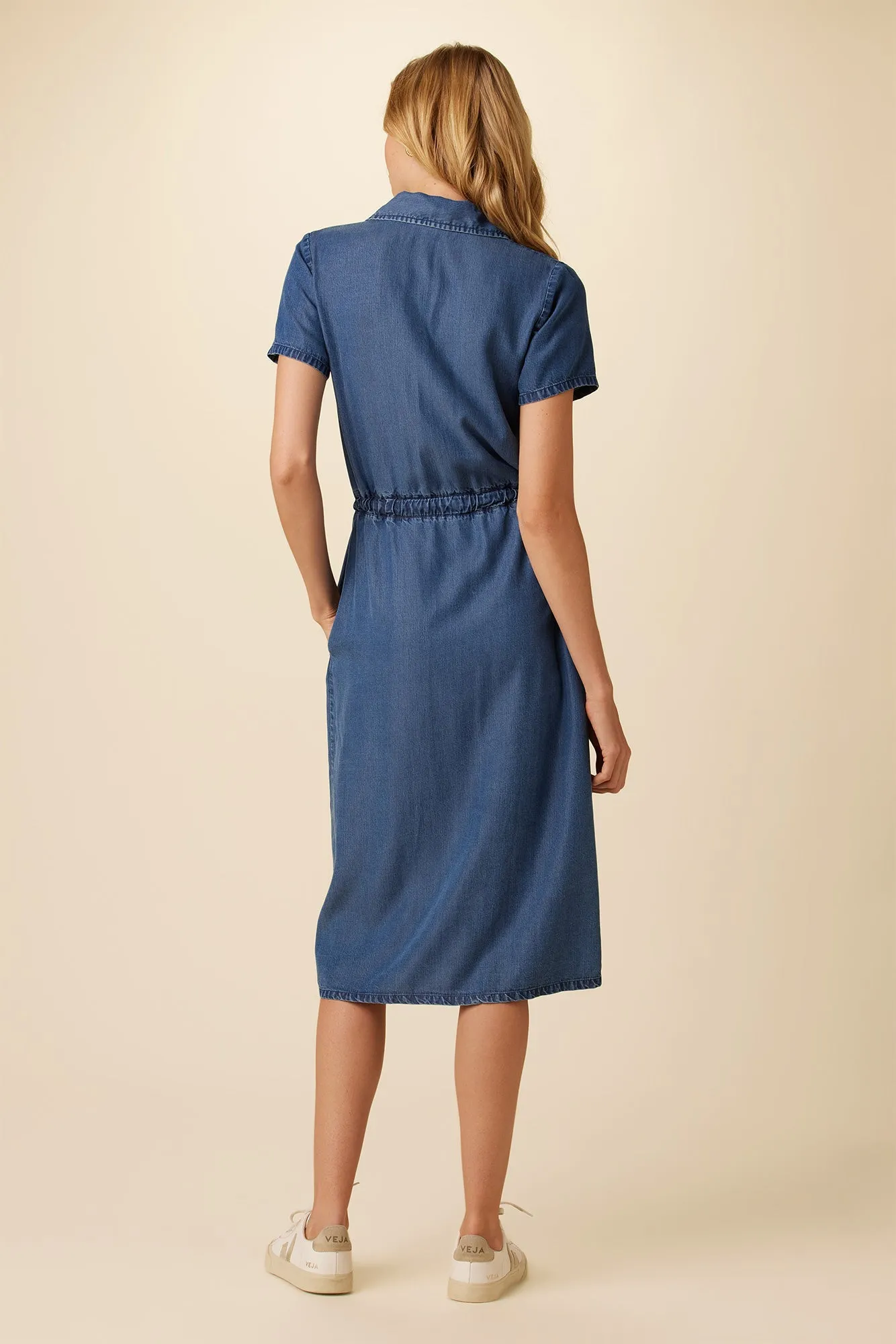 Hillary Eco Chambray Dress - Indigo - ReAmour sold by Amour Vert product image thumbnail 3