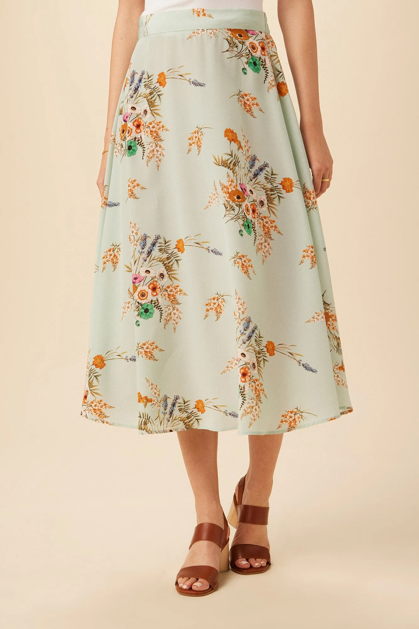 Blaze Washable Silk Skirt - Cannes Floral sold by Amour Vert