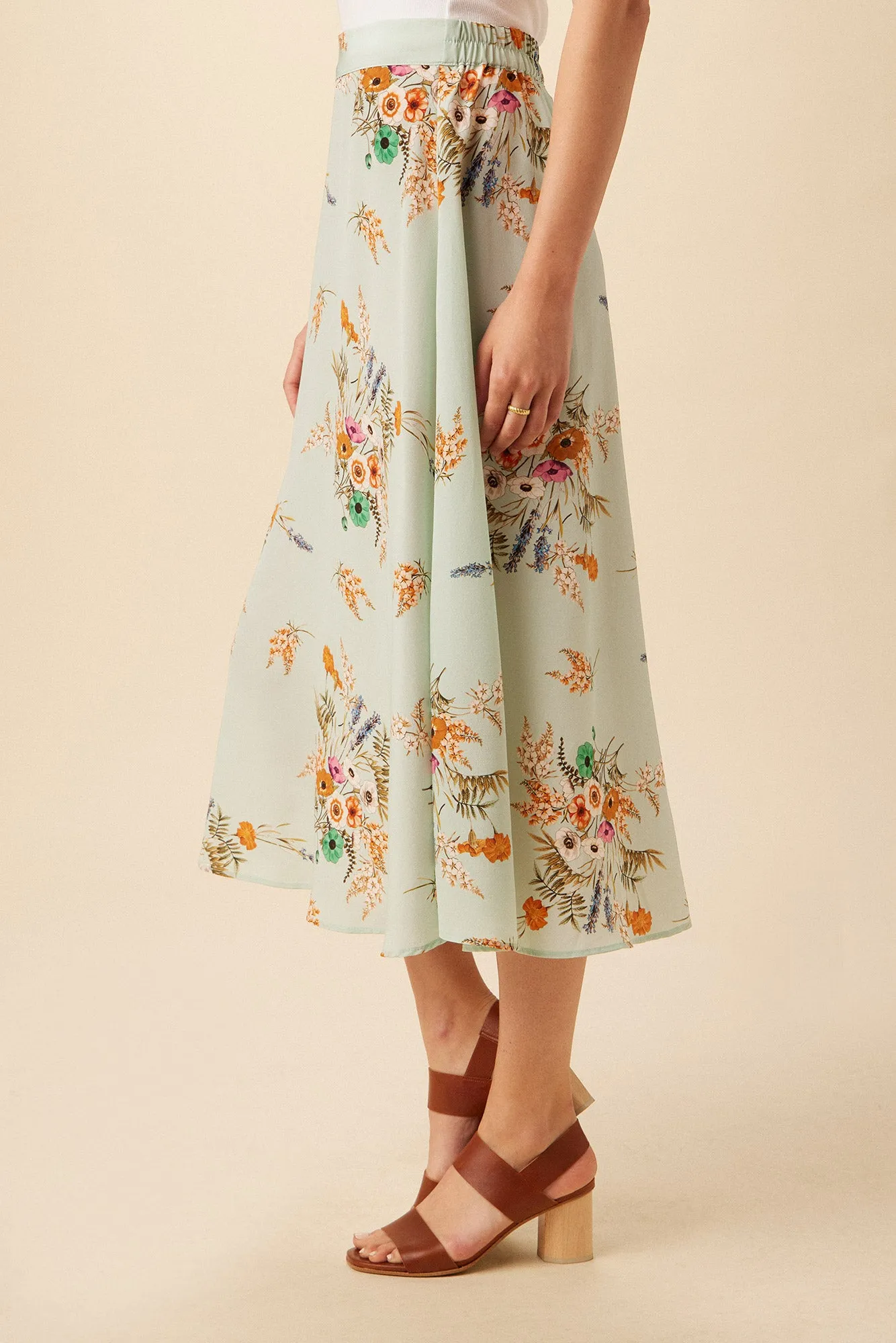 Blaze Washable Silk Skirt - Cannes Floral sold by Amour Vert product image thumbnail 2