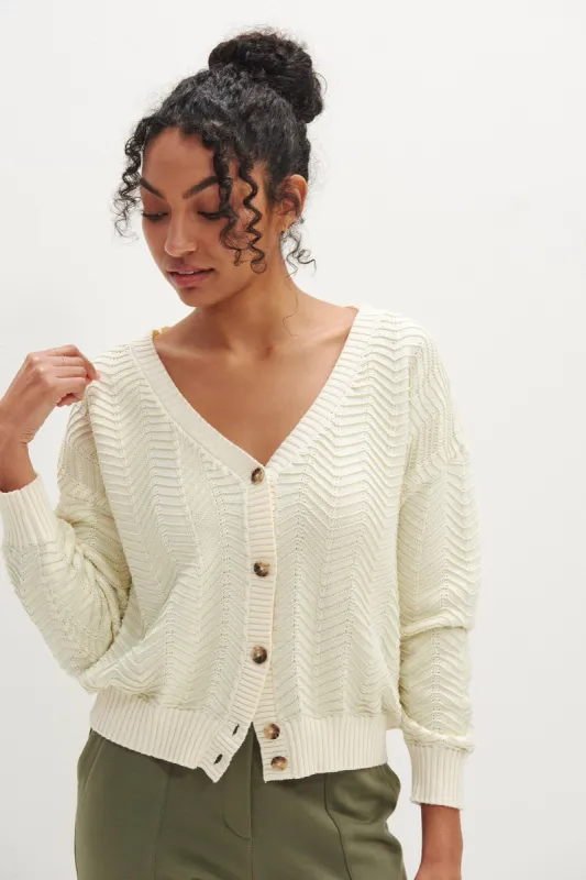 Karina Organic Cotton Cardigan - ReAmour sold by Amour Vert
