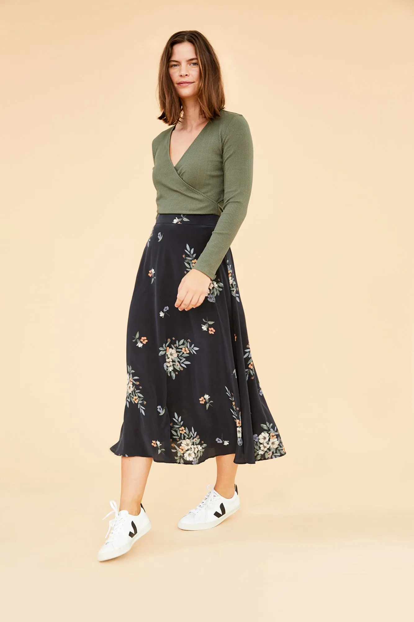 Blaze Washable Silk Skirt - Valley Floral sold by Amour Vert