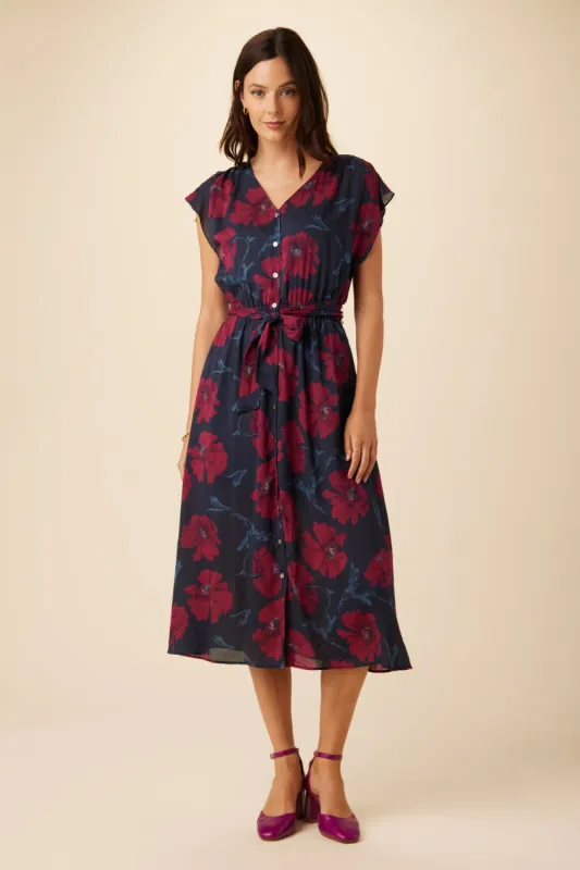 Marianna Ecovero Dress - Paysage Berry sold by Amour Vert