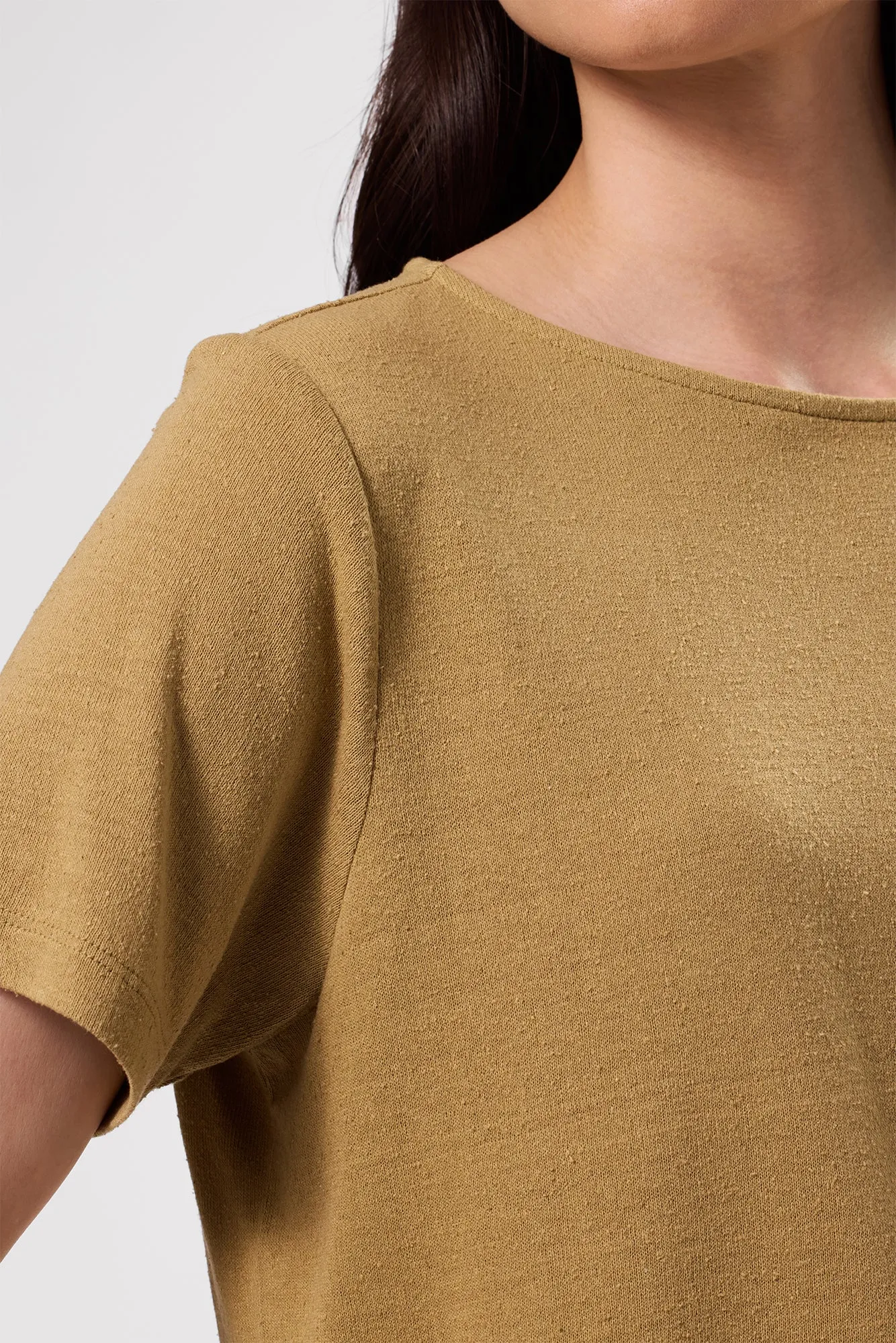 Yvette Silk Knit Tee - Elm sold by Amour Vert product image thumbnail 2