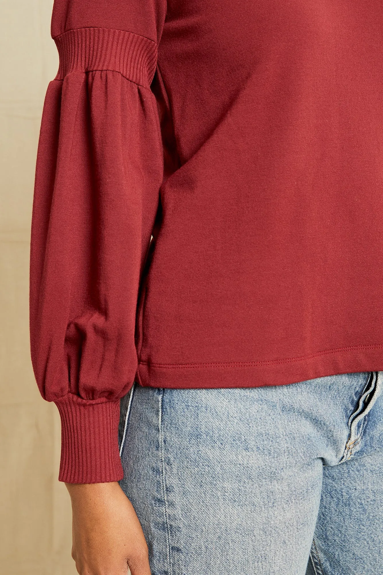 Maggie Luxe Fleece Top - Mulberry sold by Amour Vert product image thumbnail 4