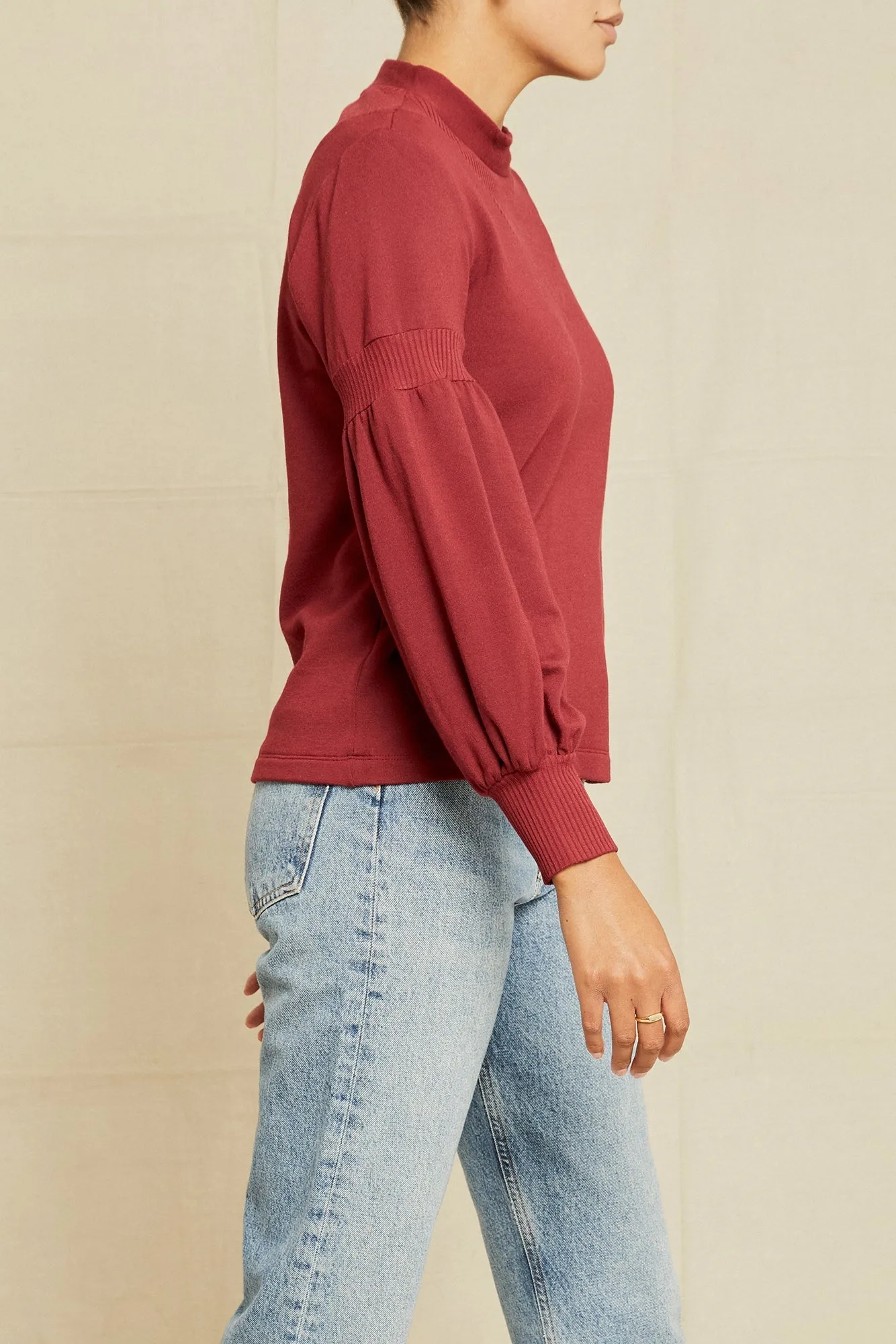 Maggie Luxe Fleece Top - Mulberry sold by Amour Vert product image thumbnail 2