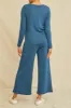 Berkeley Long Sleeve Dream Rib Tee - Azure sold by Amour Vert
