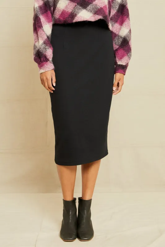 Alice Ponte Midi Skirt - Black sold by Amour Vert