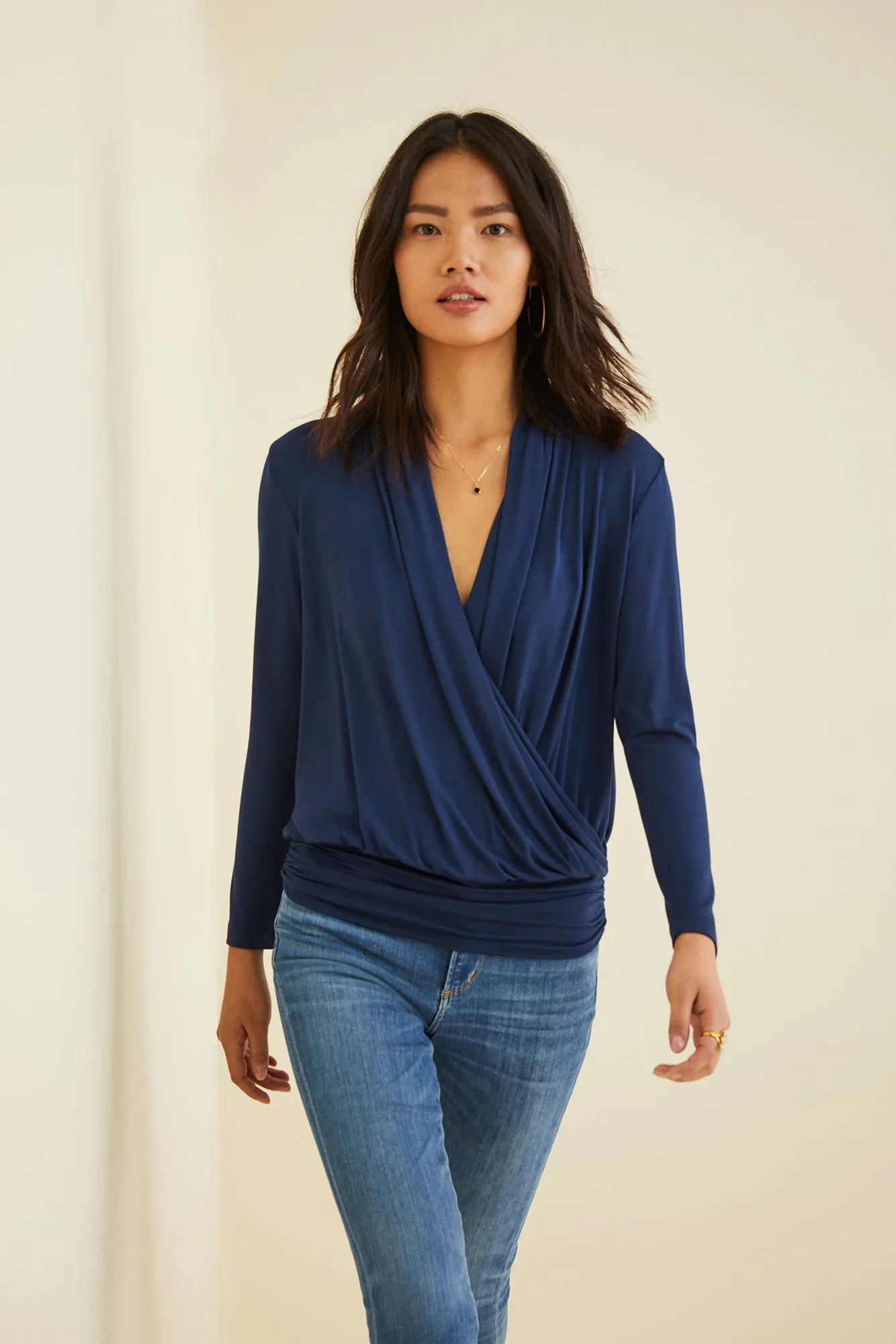 Angela Modal Top - Navy - ReAmour sold by Amour Vert product image thumbnail 2