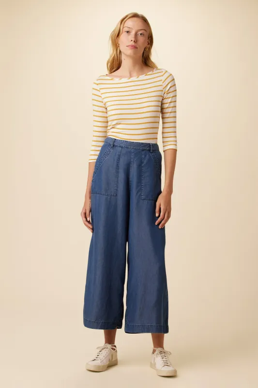 Gracie Eco Chambray Pant - Indigo sold by Amour Vert