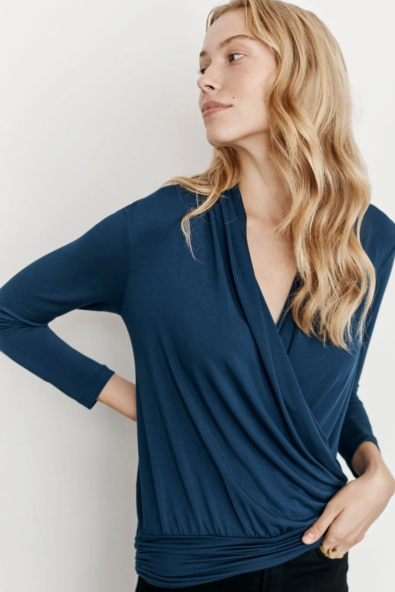 Angela Modal Top - Navy - ReAmour sold by Amour Vert