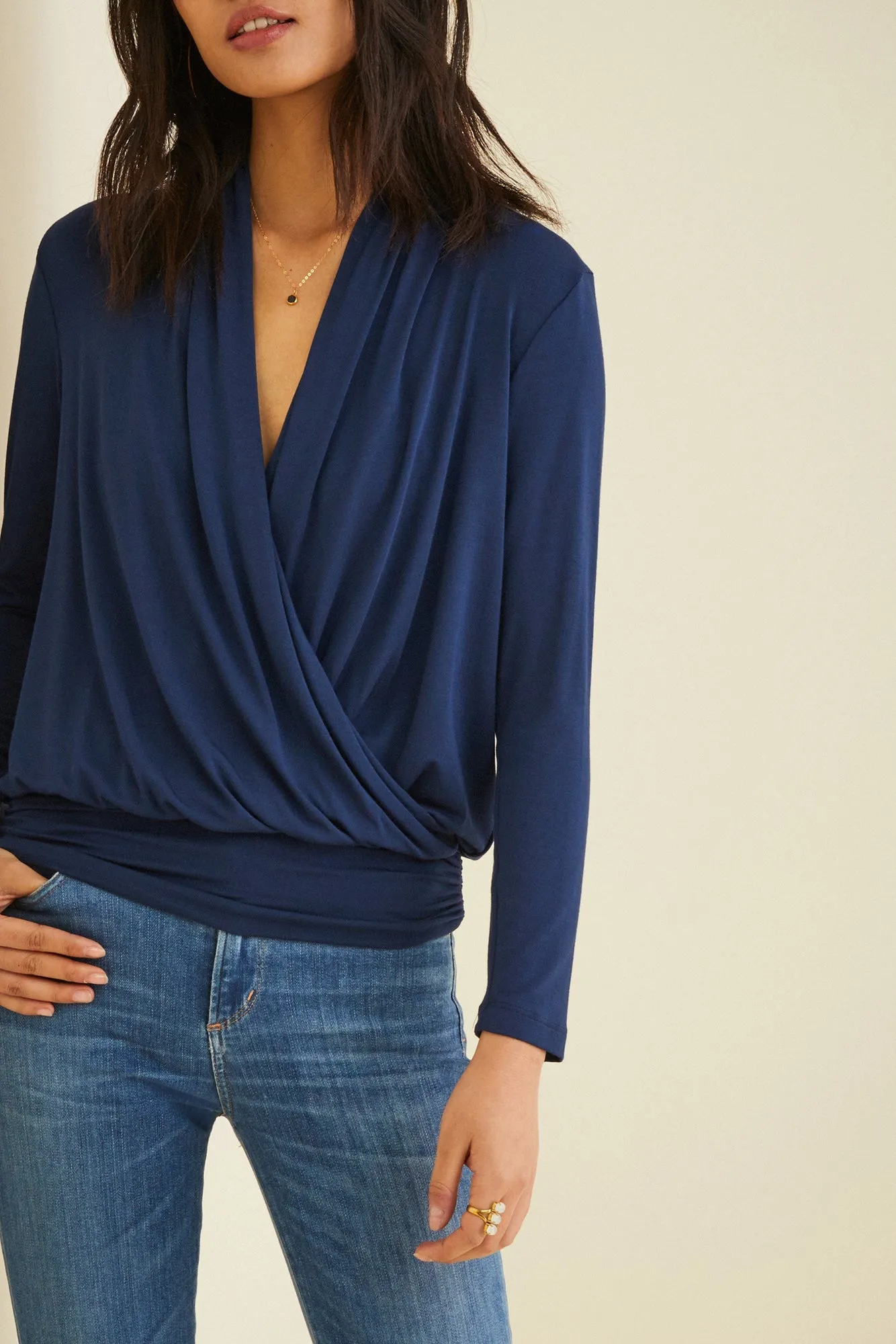 Angela Modal Top - Navy - ReAmour sold by Amour Vert product image thumbnail 4