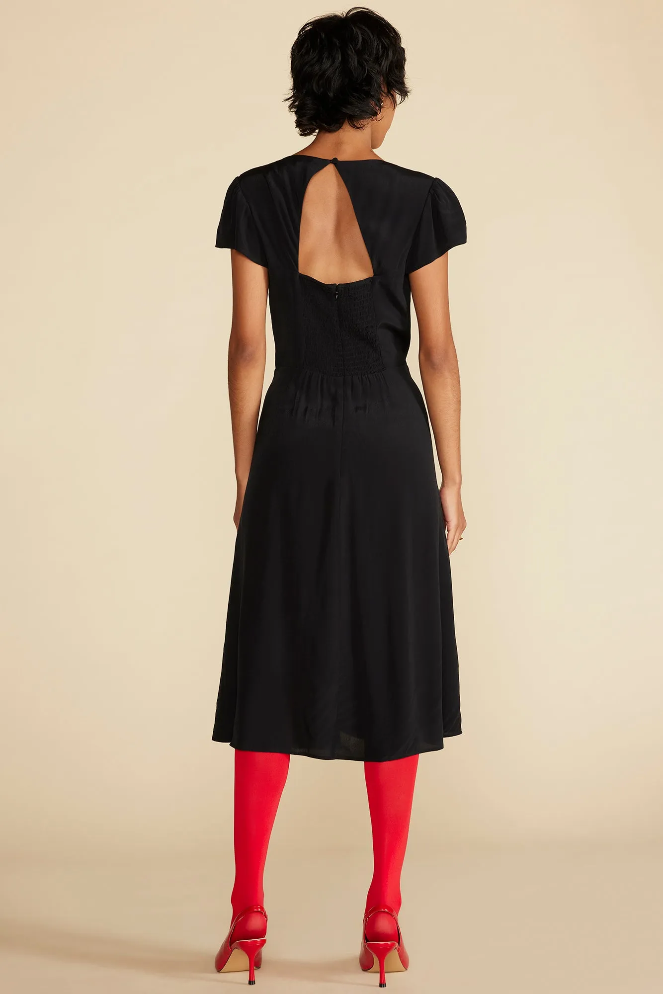 Beryl Crepe Midi Dress - Black sold by Amour Vert product image thumbnail 4