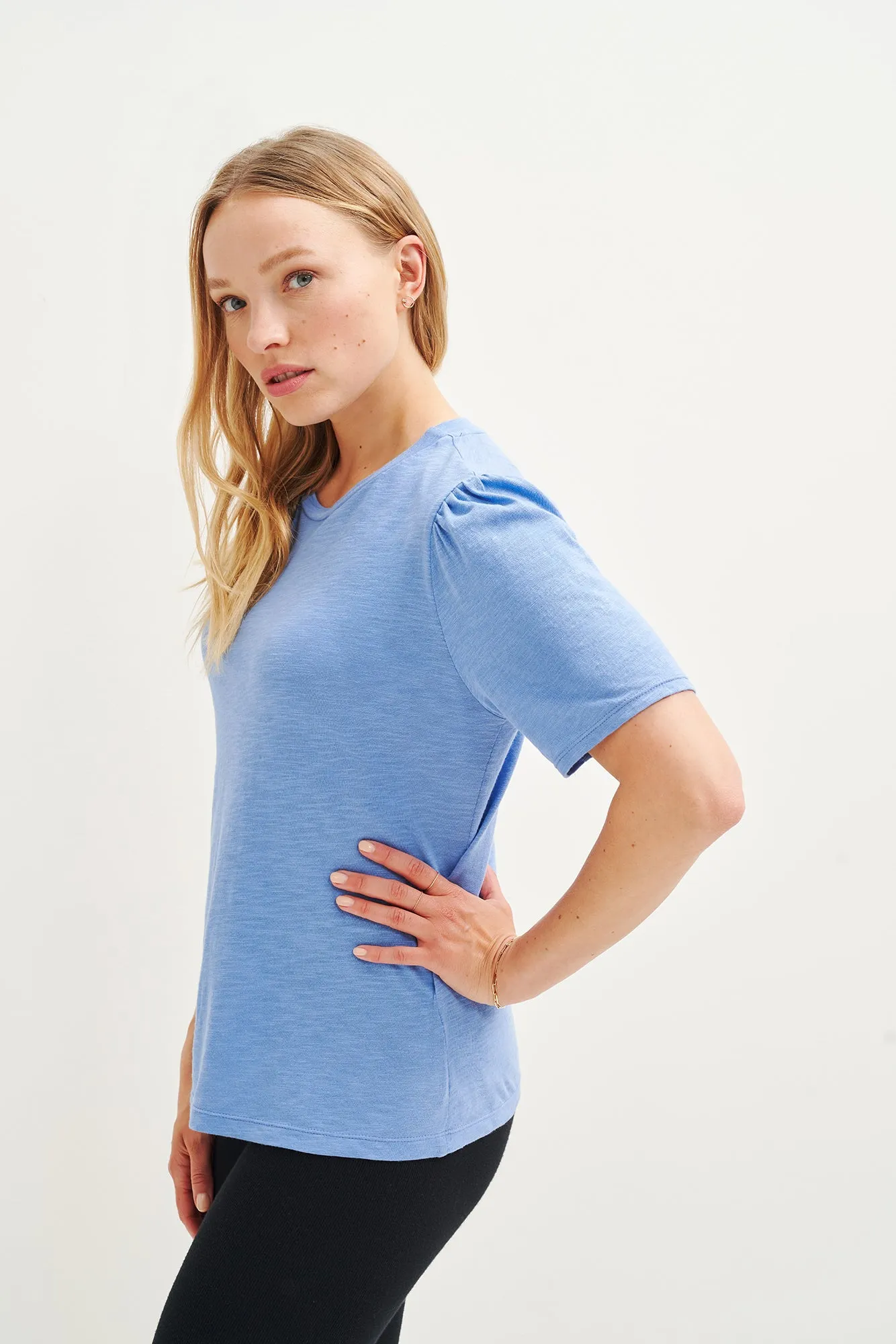 Odilia Reverie Slub Tee - Sky sold by Amour Vert product image thumbnail 2