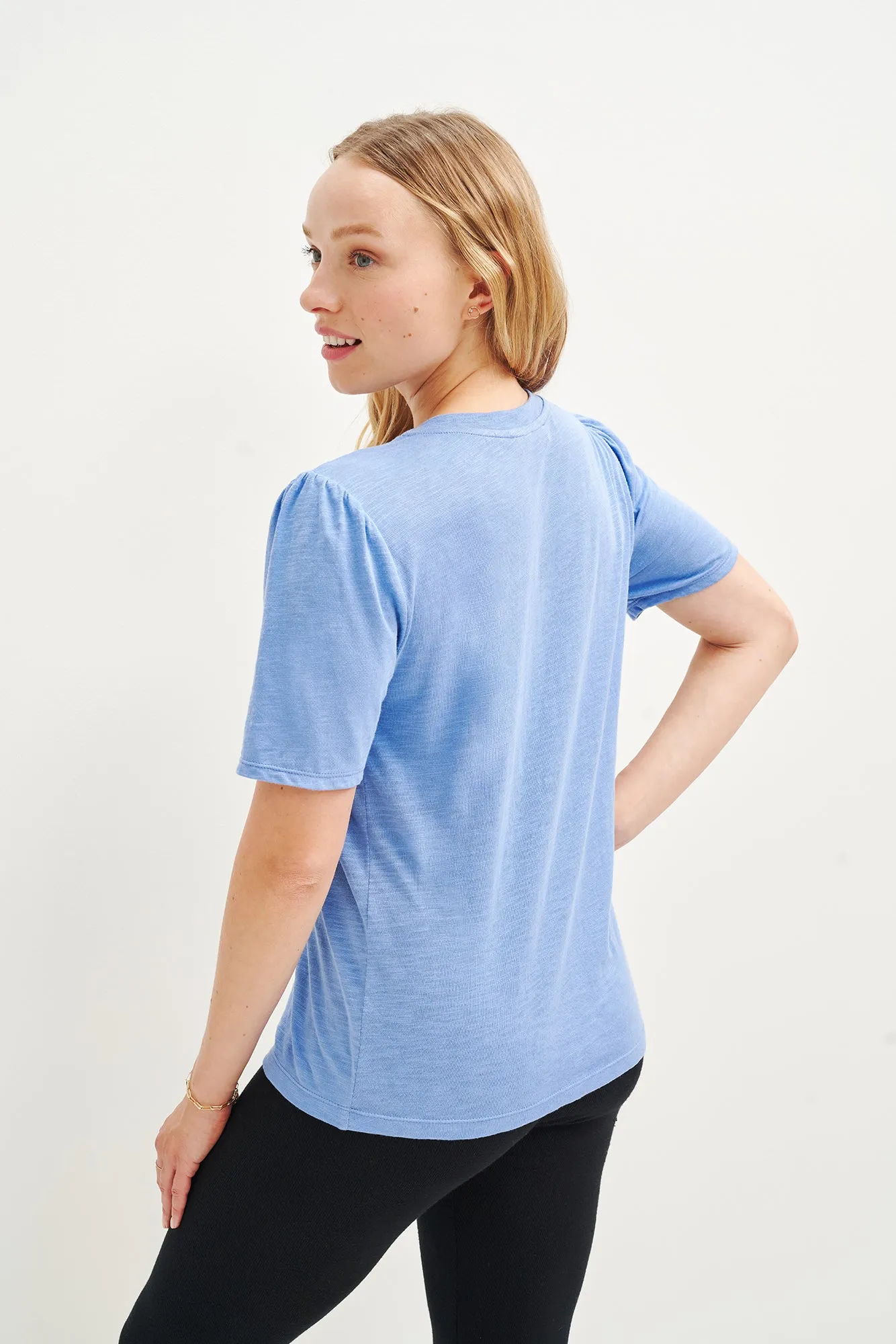 Odilia Reverie Slub Tee - Sky sold by Amour Vert product image thumbnail 3