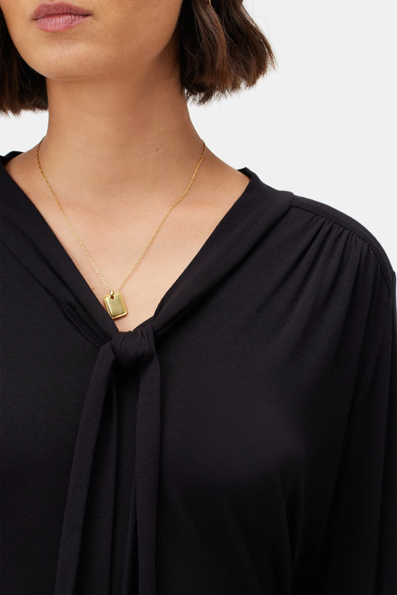 Aster Modal Blouse - Black sold by Amour Vert product image thumbnail 4