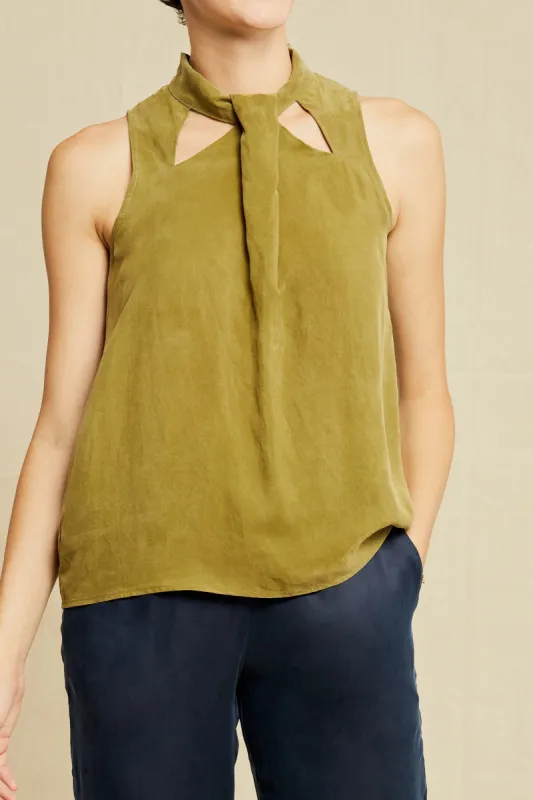 Rosie Cottonseed Cupro Top - Matcha - ReAmour sold by Amour Vert