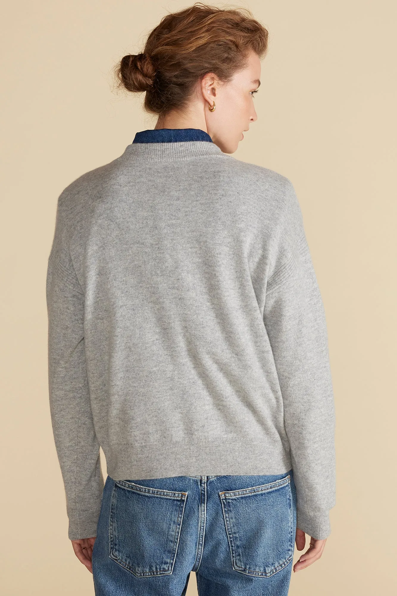 Pearl Cashmere Sweater - Heather Grey sold by Amour Vert product image thumbnail 5