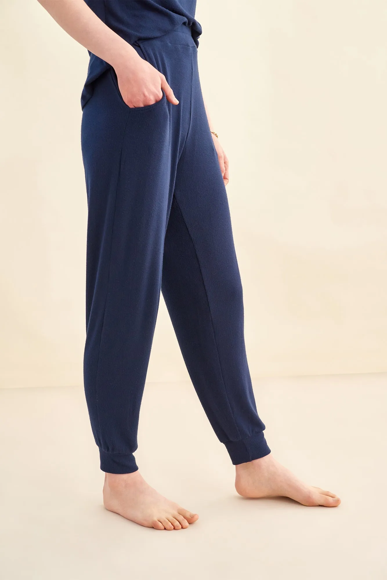 Skylar Dream Rib Joggers - Ocean sold by Amour Vert product image thumbnail 3