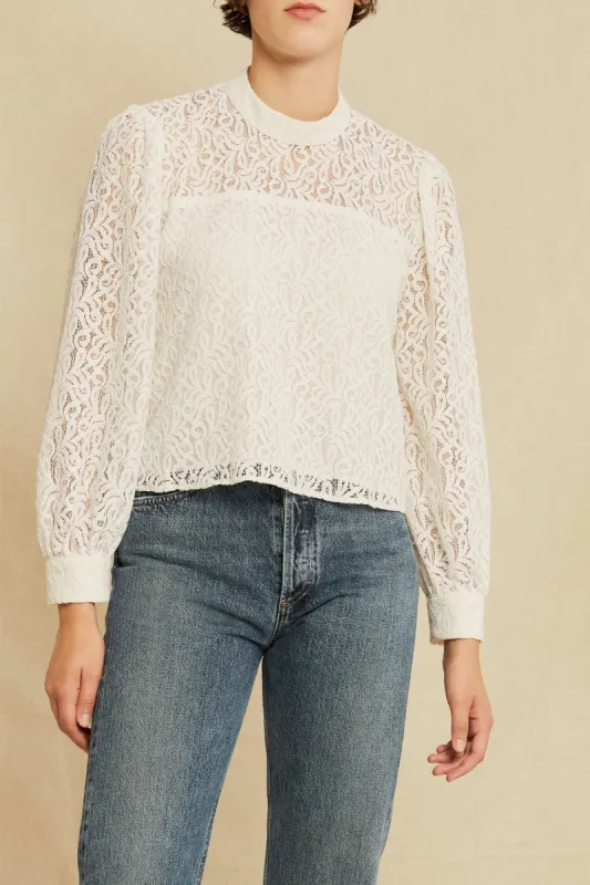 Mathea Upcycled Lace Top - Ivory - ReAmour made by Amour Vert