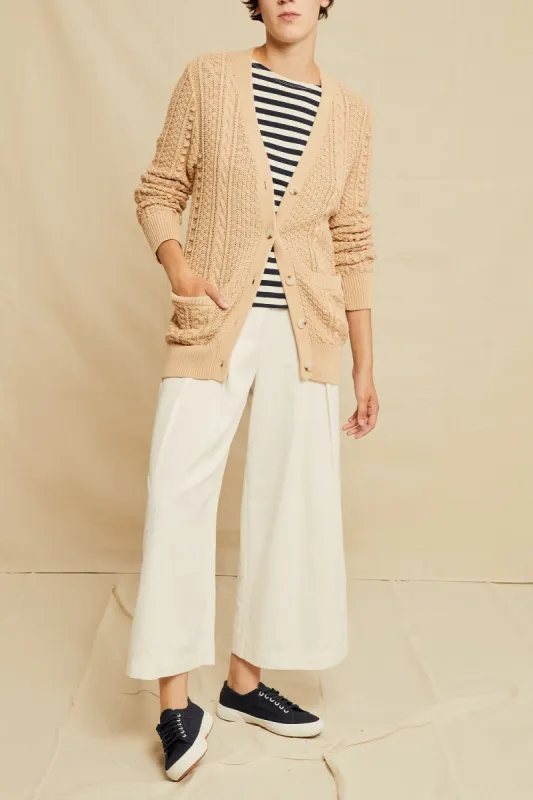Minka Organic Cotton Cardigan - Tan sold by Amour Vert