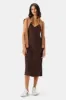 Briana Washable Silk Dress - Espresso sold by Amour Vert