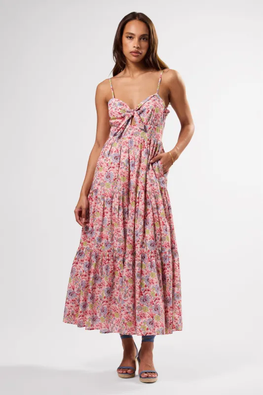 Tie Front Dress - Marseille Red sold by Amour Vert