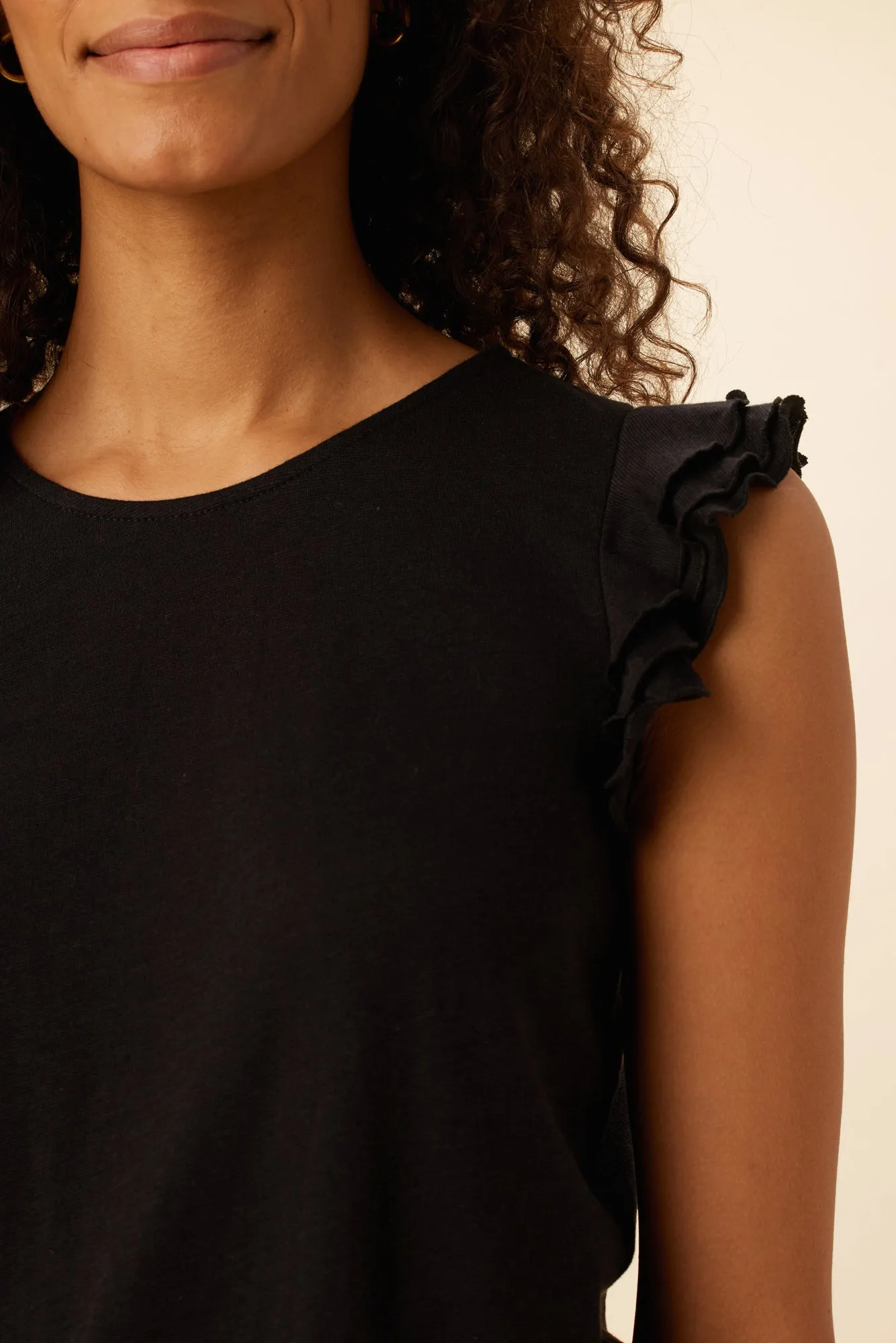 Aretha Reverie Slub Top - Black sold by Amour Vert product image thumbnail 4