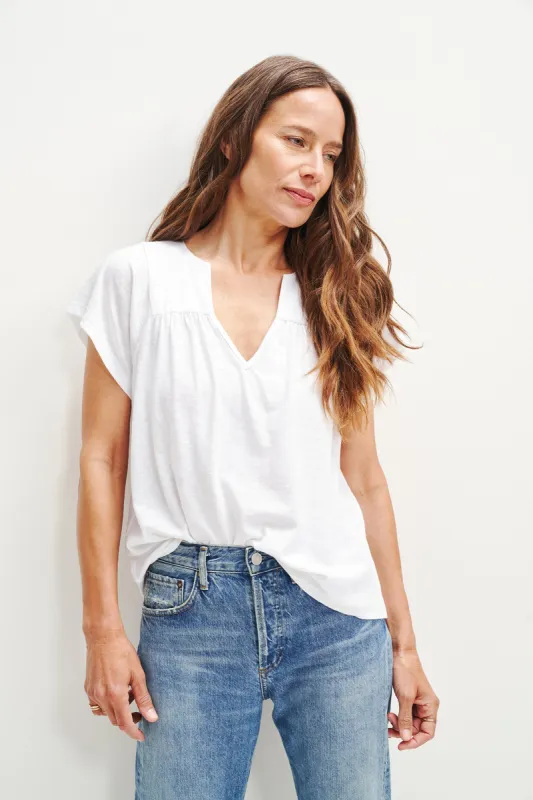 Tallulah Reverie Slub Top - White sold by Amour Vert