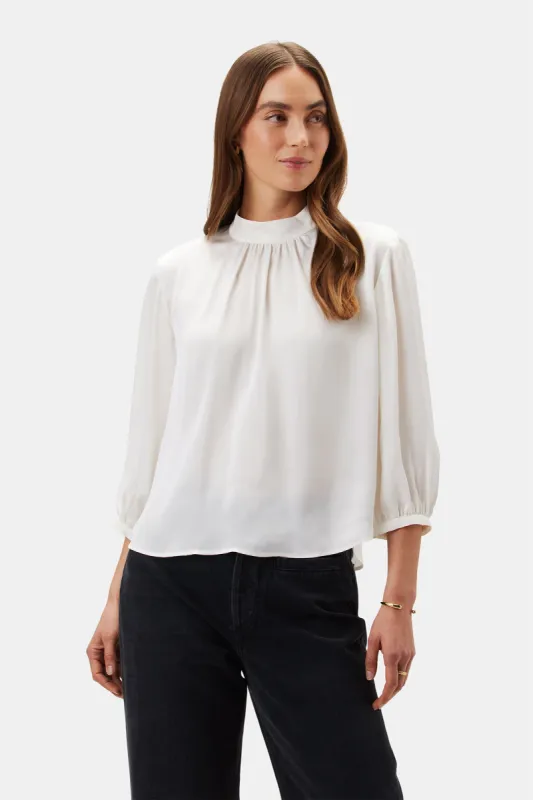 Jeanne 3/4 Sleeve Blouse - Ivory sold by Amour Vert