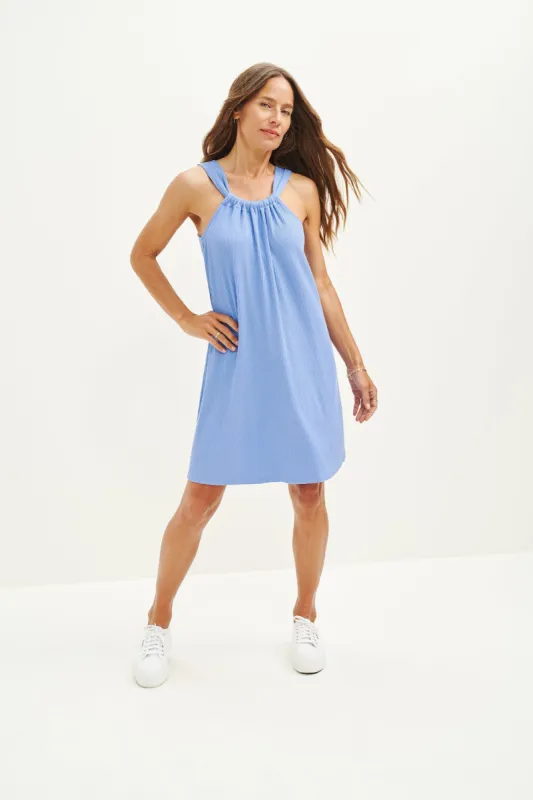 Dala Paris Rib Dress - Sky sold by Amour Vert