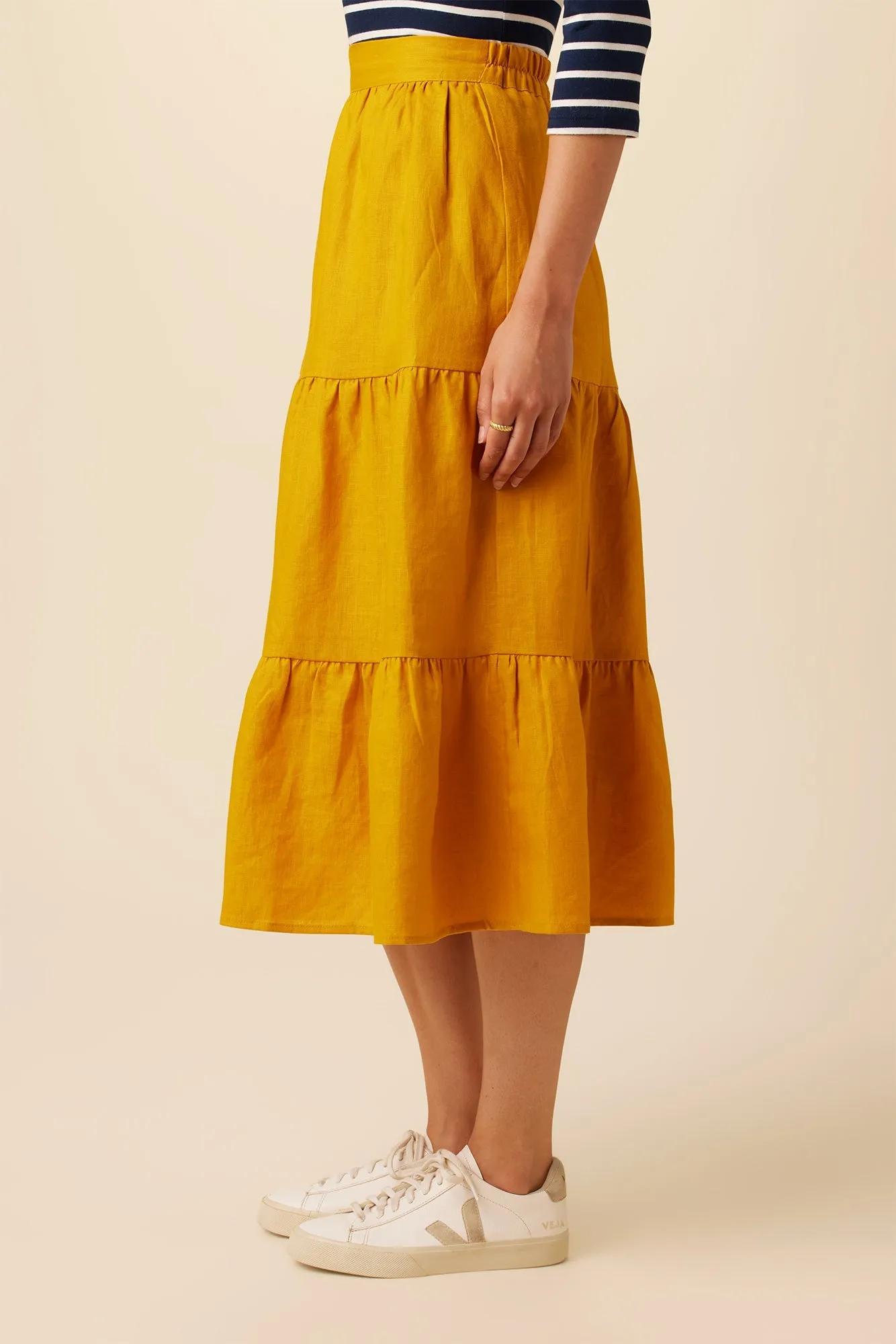 Jill Linen Skirt - Sunflower - ReAmour sold by Amour Vert product image thumbnail 3