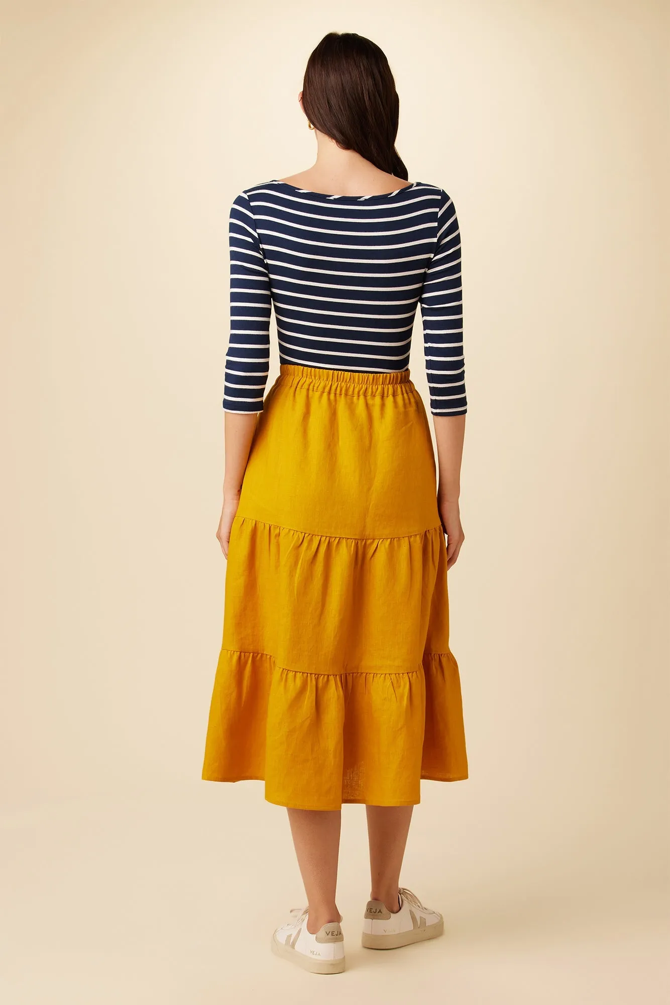 Jill Linen Skirt - Sunflower - ReAmour sold by Amour Vert product image thumbnail 4