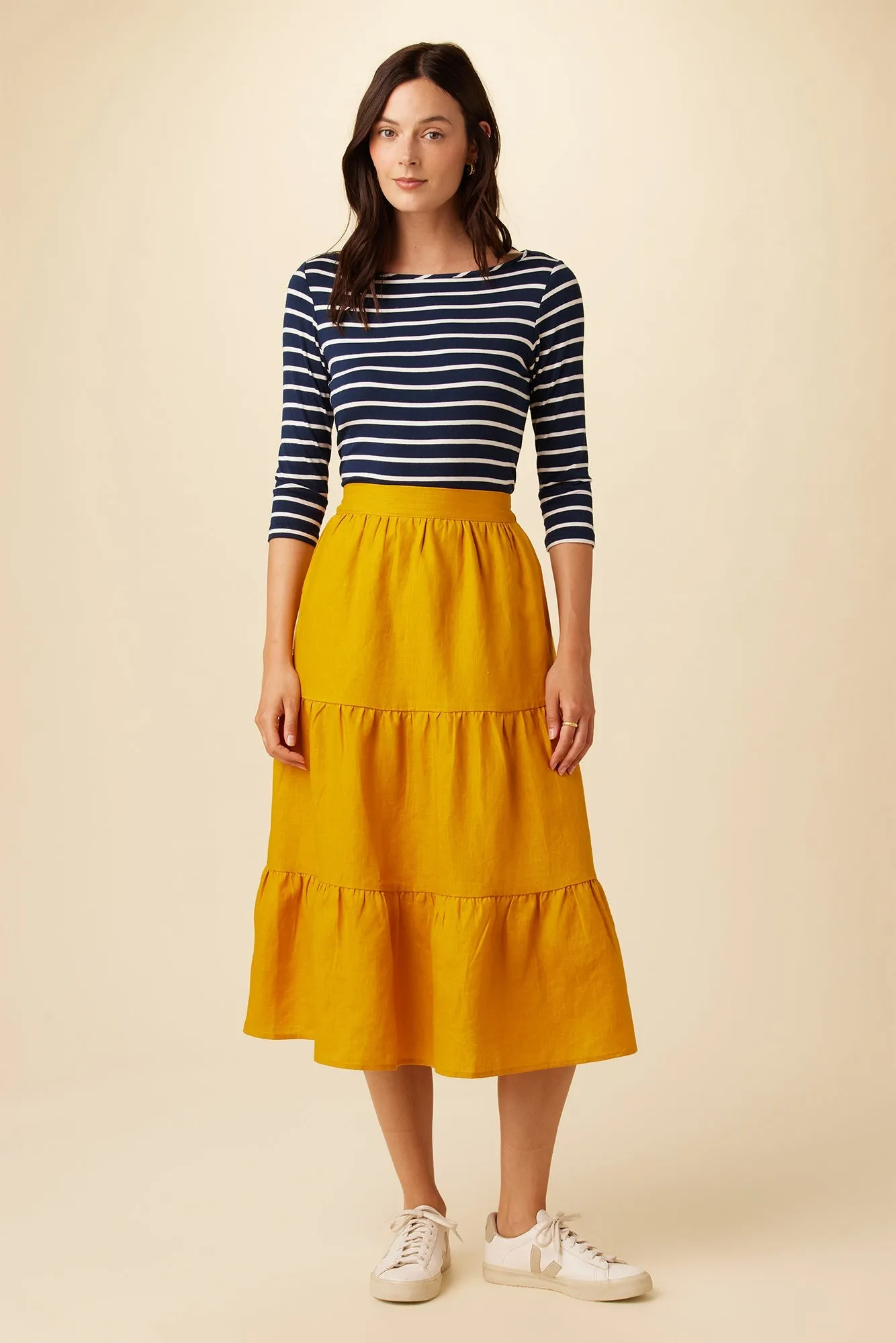 Jill Linen Skirt - Sunflower - ReAmour sold by Amour Vert product image thumbnail 2