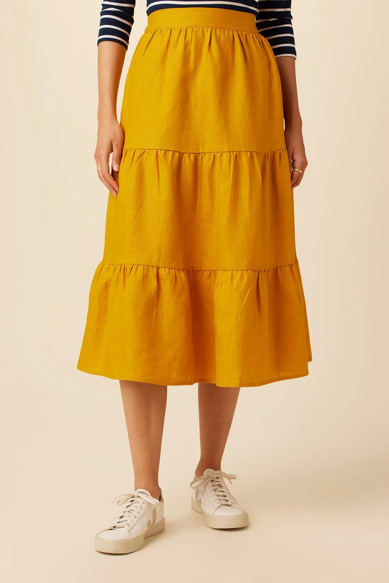 Jill Linen Skirt - Sunflower - ReAmour sold by Amour Vert