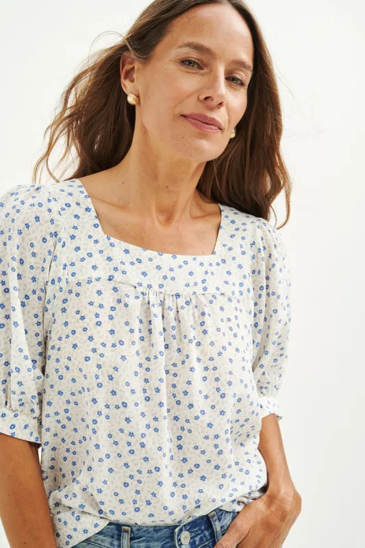 Edith Washable Silk Blouse - Riga Floral sold by Amour Vert