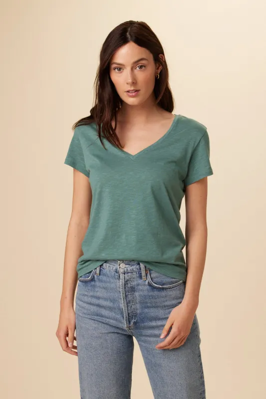 Joline Reverie Slub Tee - Pine sold by Amour Vert