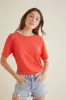 Naomie Boyfriend Tee - Tomato - ReAmour sold by Amour Vert