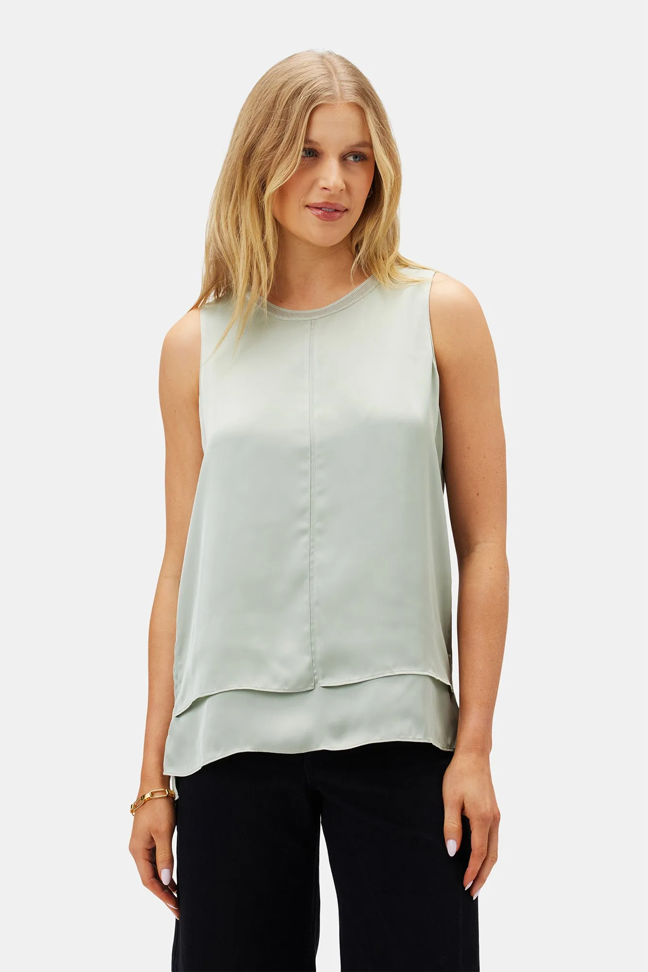 Zola Doubled Tank - Mint Green sold by Amour Vert