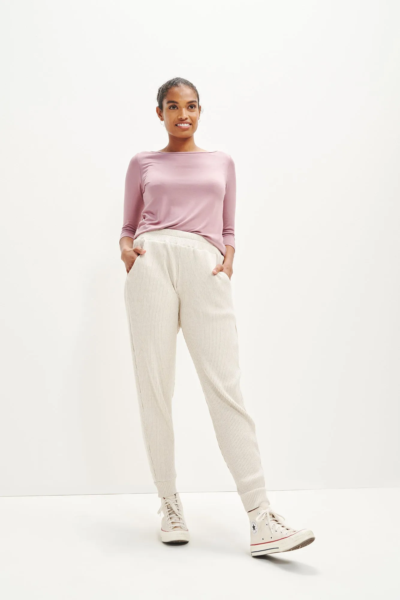 Skylar Linen Rib Joggers sold by Amour Vert product image thumbnail 3
