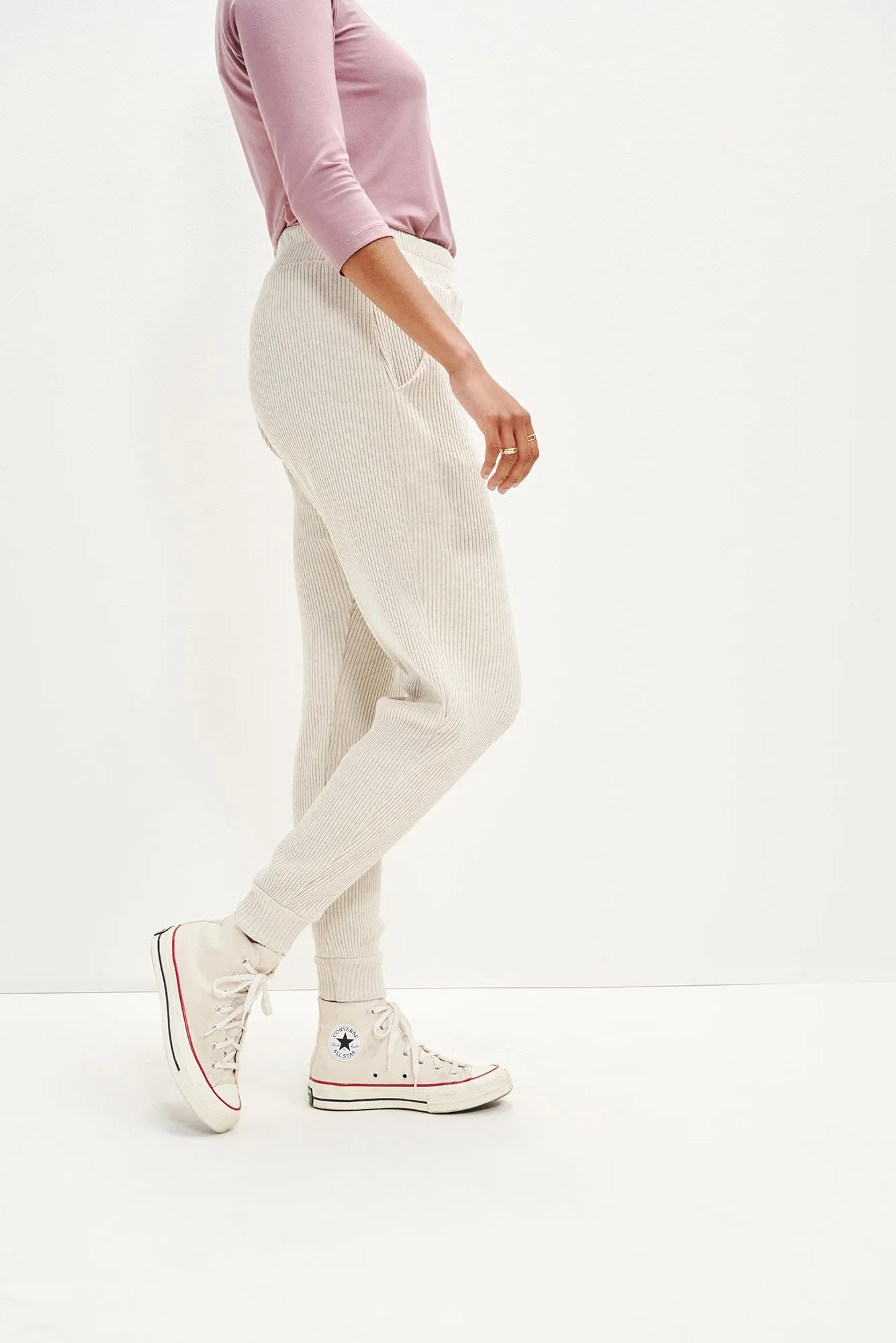 Skylar Linen Rib Joggers sold by Amour Vert product image thumbnail 4