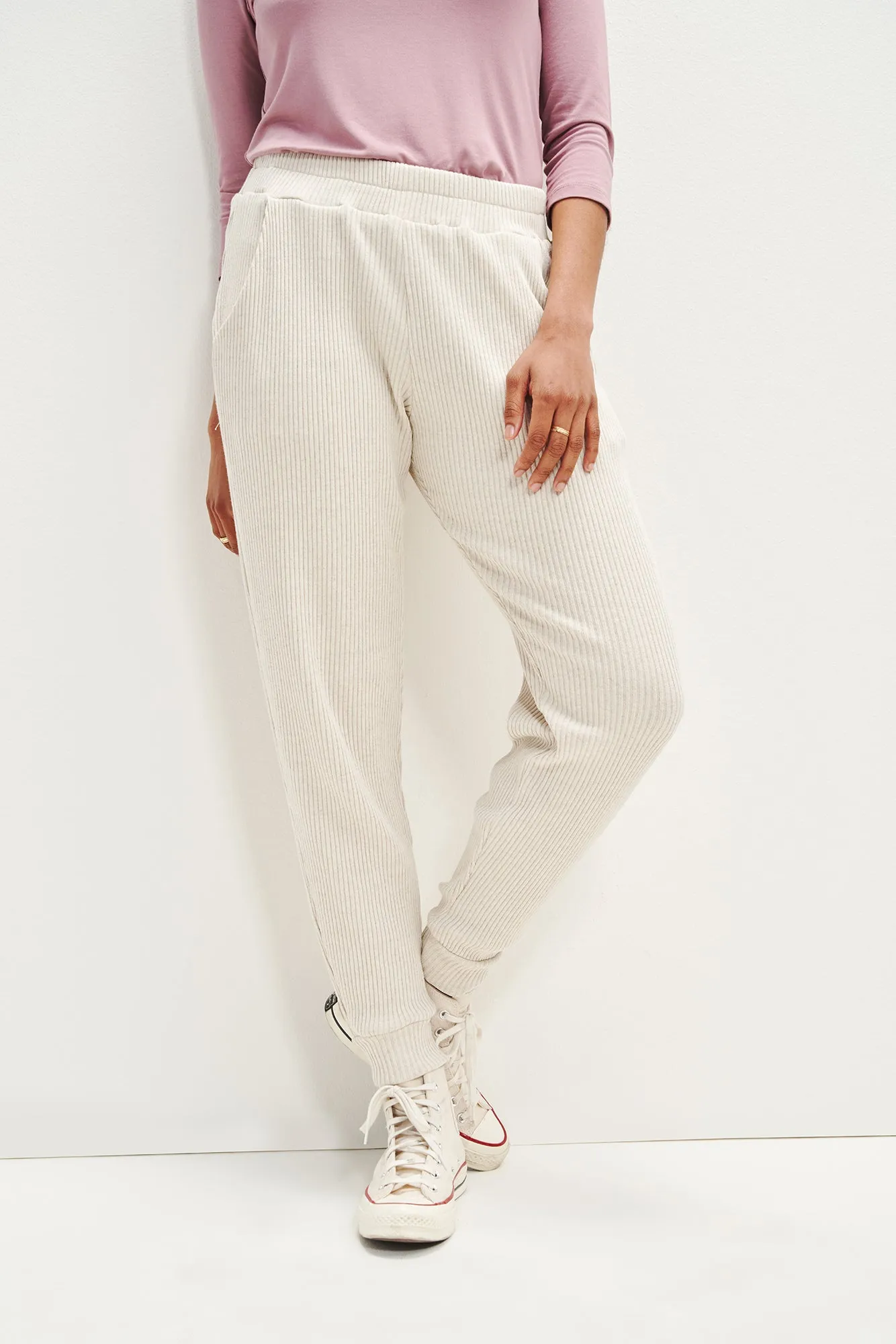 Skylar Linen Rib Joggers sold by Amour Vert product image thumbnail 2