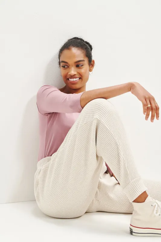 Skylar Linen Rib Joggers sold by Amour Vert