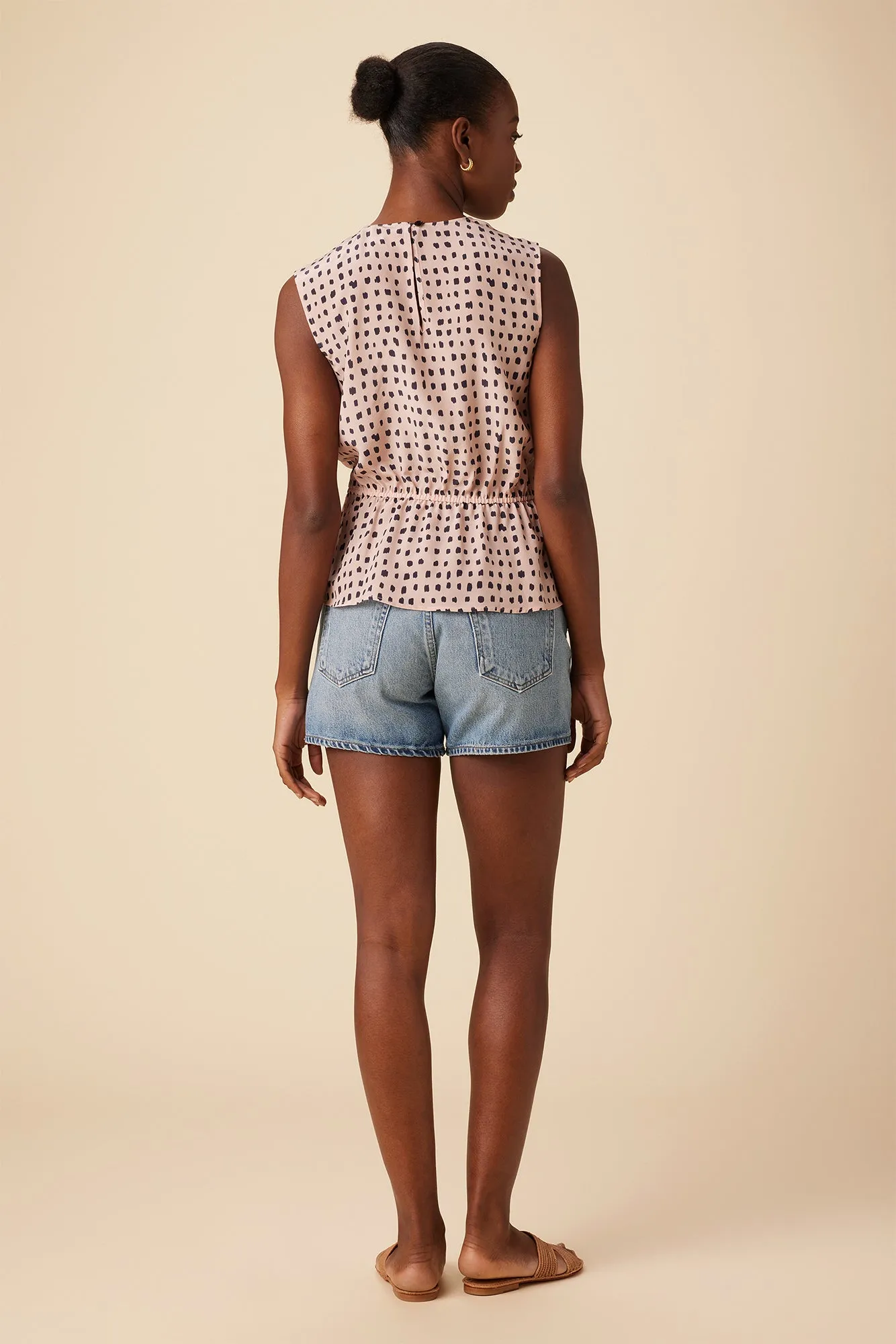 Clemence Washable Silk Blouse - Valencia Dot Pink - ReAmour sold by Amour Vert product image thumbnail 3