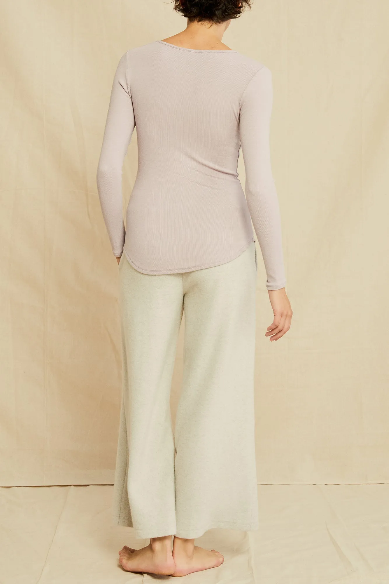 Itana Long Sleeve Dream Rib Tee - Dawn sold by Amour Vert product image thumbnail 4