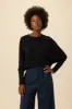 Dominique Luxe Fleece Sweatshirt - Black sold by Amour Vert
