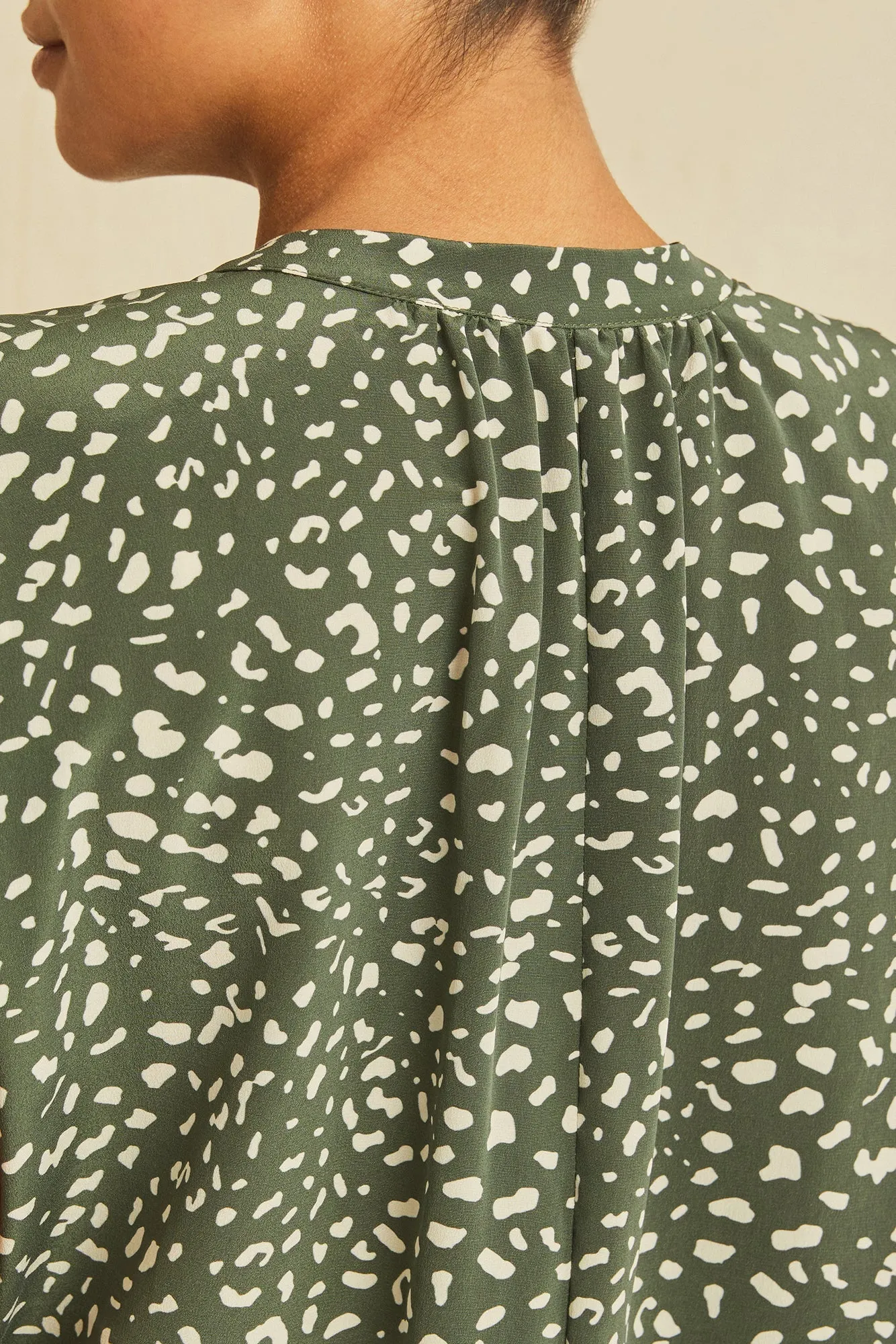 Renata Washable Silk Blouse - Rocher Dot - ReAmour sold by Amour Vert product image thumbnail 4