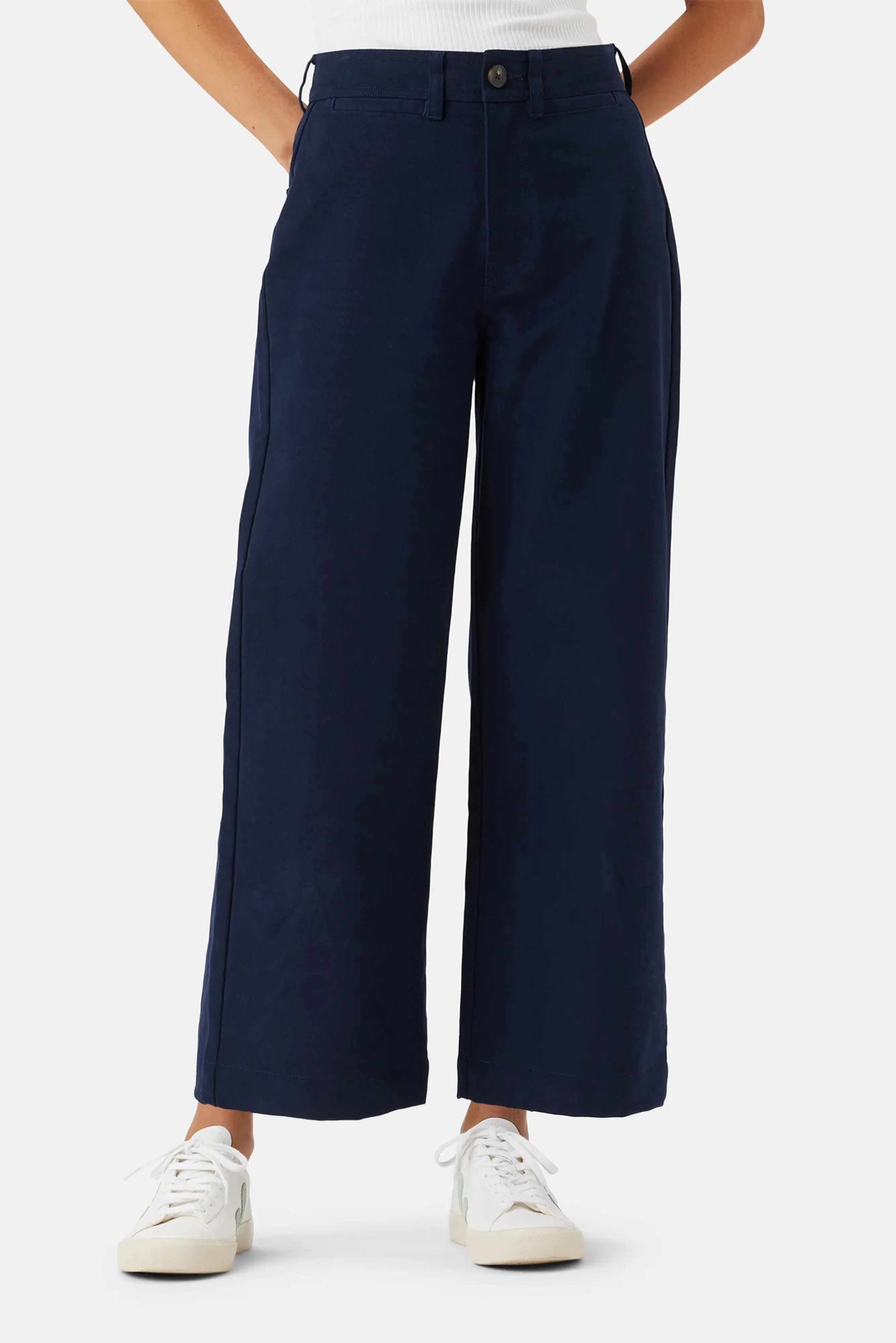 Wide Leg Utility Pant - Navy Blue sold by Amour Vert
