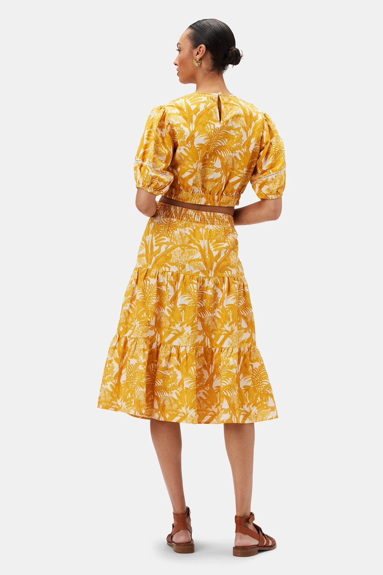 Silas Cotton Linen Skirt - Toile Mandarine sold by Amour Vert product image thumbnail 4